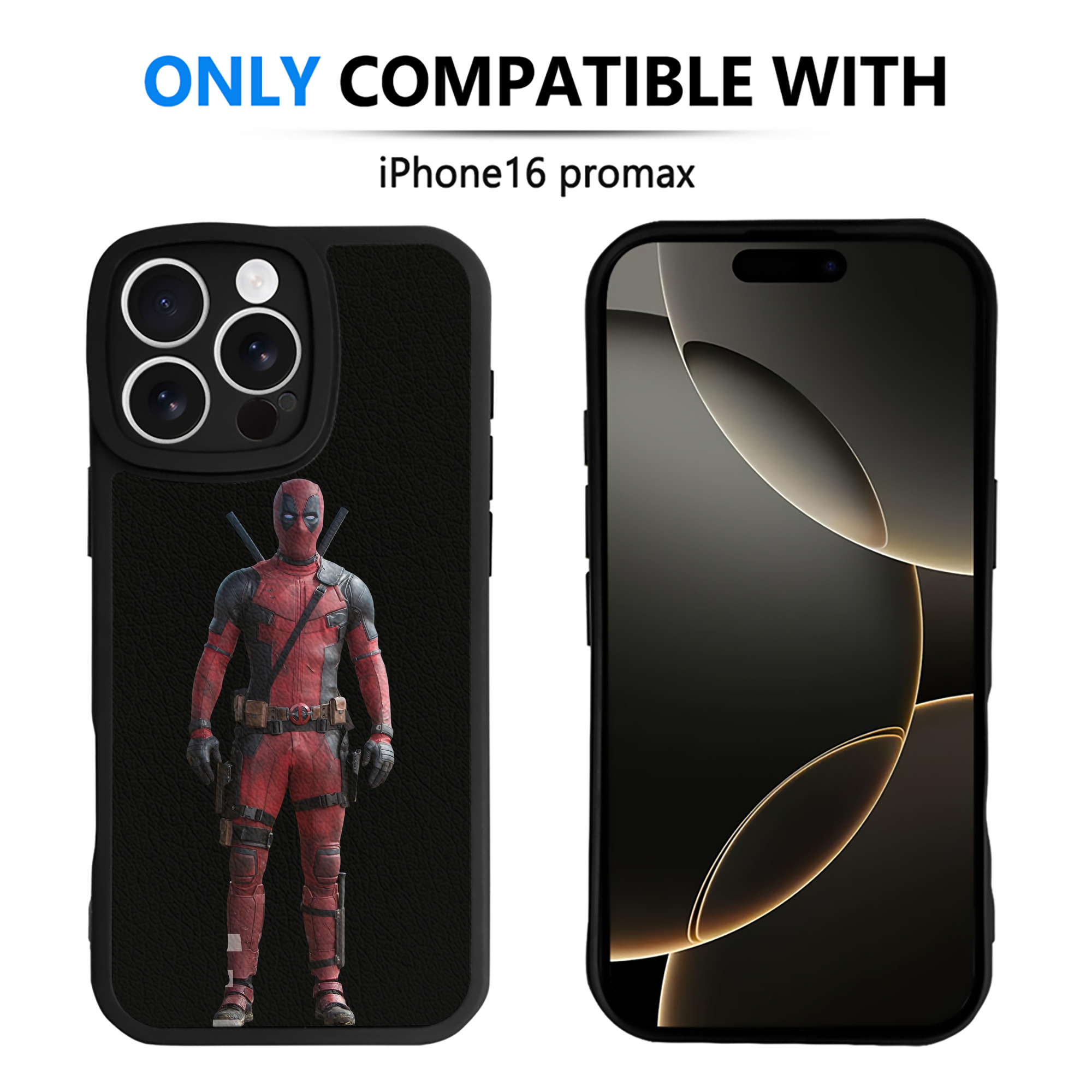 （画像用） Deadpool デッドプール 【iPhone 16シリーズ対応】シリコンスマホケース（レザー調） 材質：シリコン